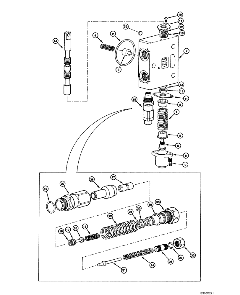 Схема запчастей Case 865 - (08.42[00]) - DISTRIBUTOR - BLADE LIFT VALVE (08) - HYDRAULICS