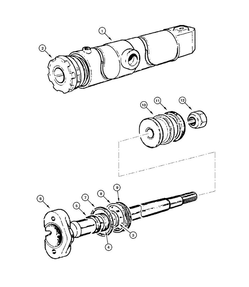 Схема запчастей Case 865 DHP - (8-104) - CYLINDER - BLADE LIFT (08) - HYDRAULICS