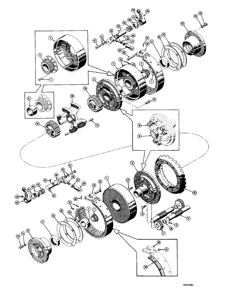 Схема запчастей Case 420C - (106) - DIFFERENTIAL (04) - UNDERCARRIAGE