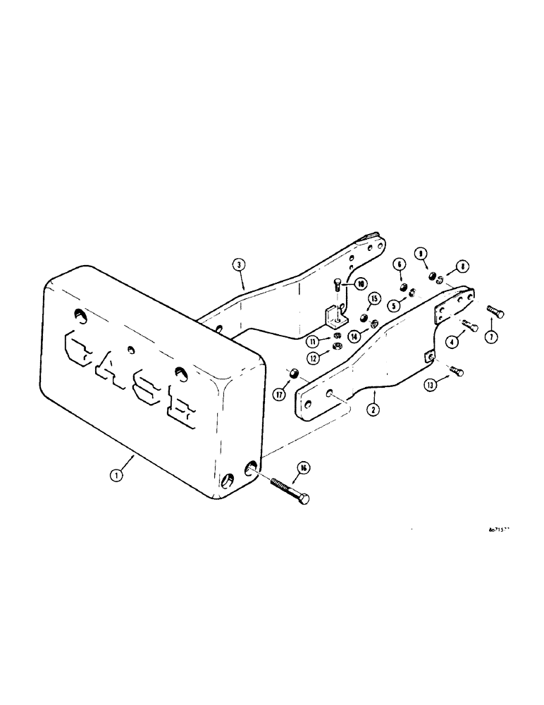 Схема запчастей Case 310G - (250[1]) - REAR COUNTERWEIGHT (LOADER MODELS) (05) - UPPERSTRUCTURE CHASSIS