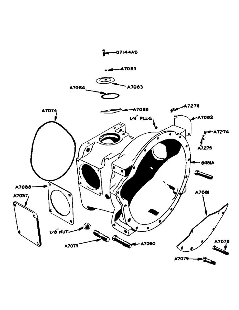 Схема запчастей Case 425 - (076) - CLUTCH HOUSING (18) - CLUTCH