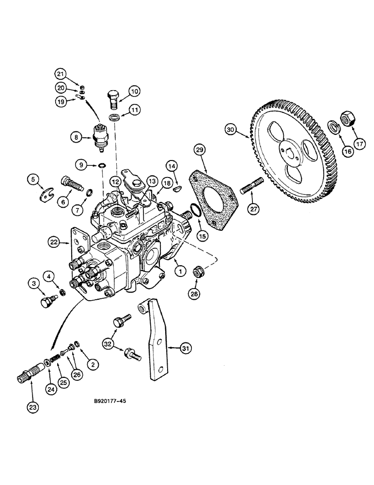 Схема запчастей Case 688C - (3-20) - FUEL INJECTION PUMP AND DRIVE (02) - FUEL SYSTEM