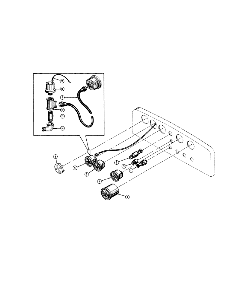 Схема запчастей Case 520 - (066) - INSTRUMENT PANEL (06) - ELECTRICAL SYSTEMS