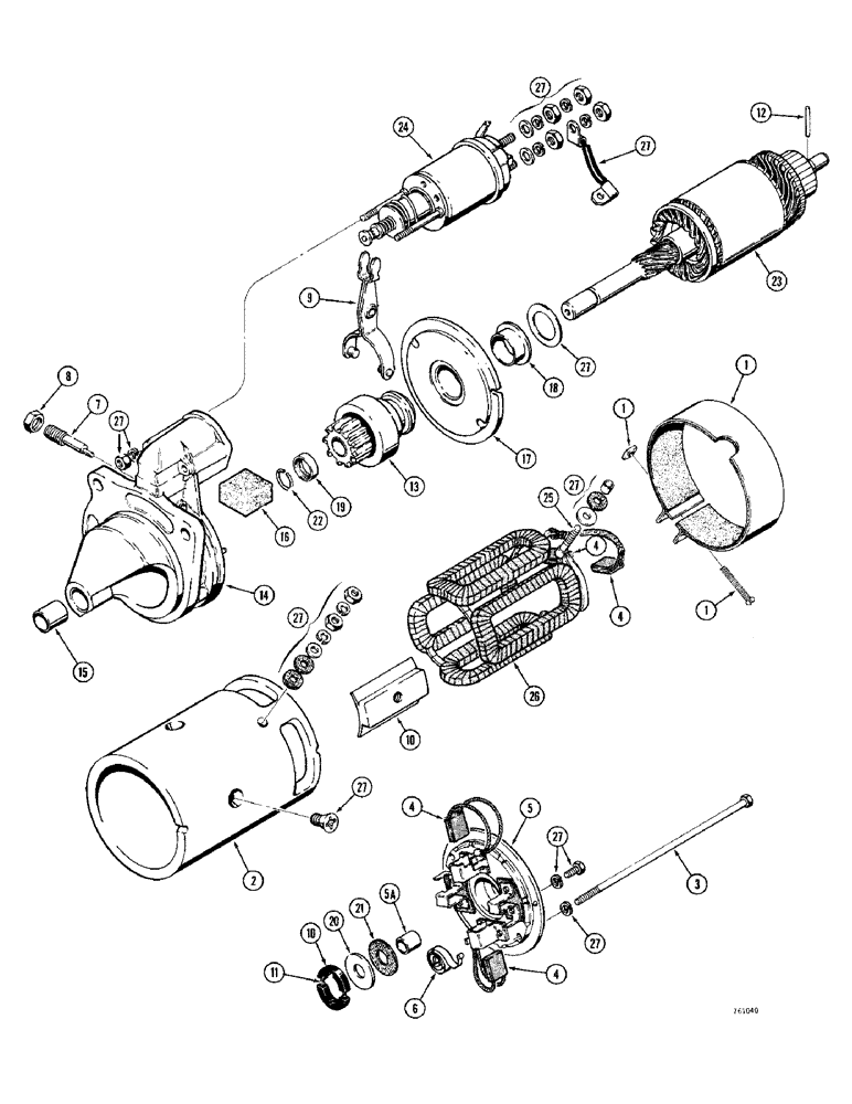 Схема запчастей Case 380CK - (044) - K913007 STARTER (04) - ELECTRICAL SYSTEMS