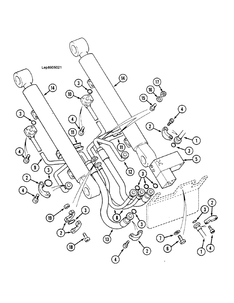 Схема запчастей Case 688C - (8G-002) - BOOM CYLINDERS CIRCUIT (07) - HYDRAULIC SYSTEM