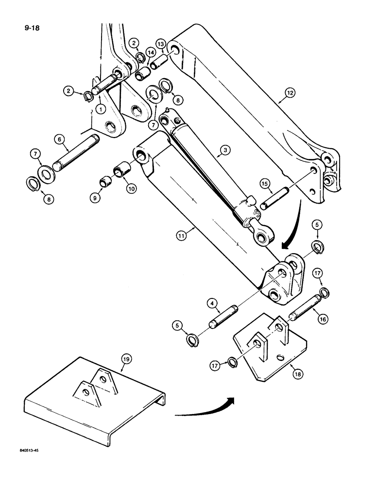 Схема запчастей Case 26D - (9-18) - STABILIZERS 