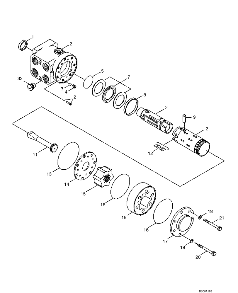 Схема запчастей Case 1221E - (05-05[01]) - STEERING UNIT (87700406) (05) - STEERING