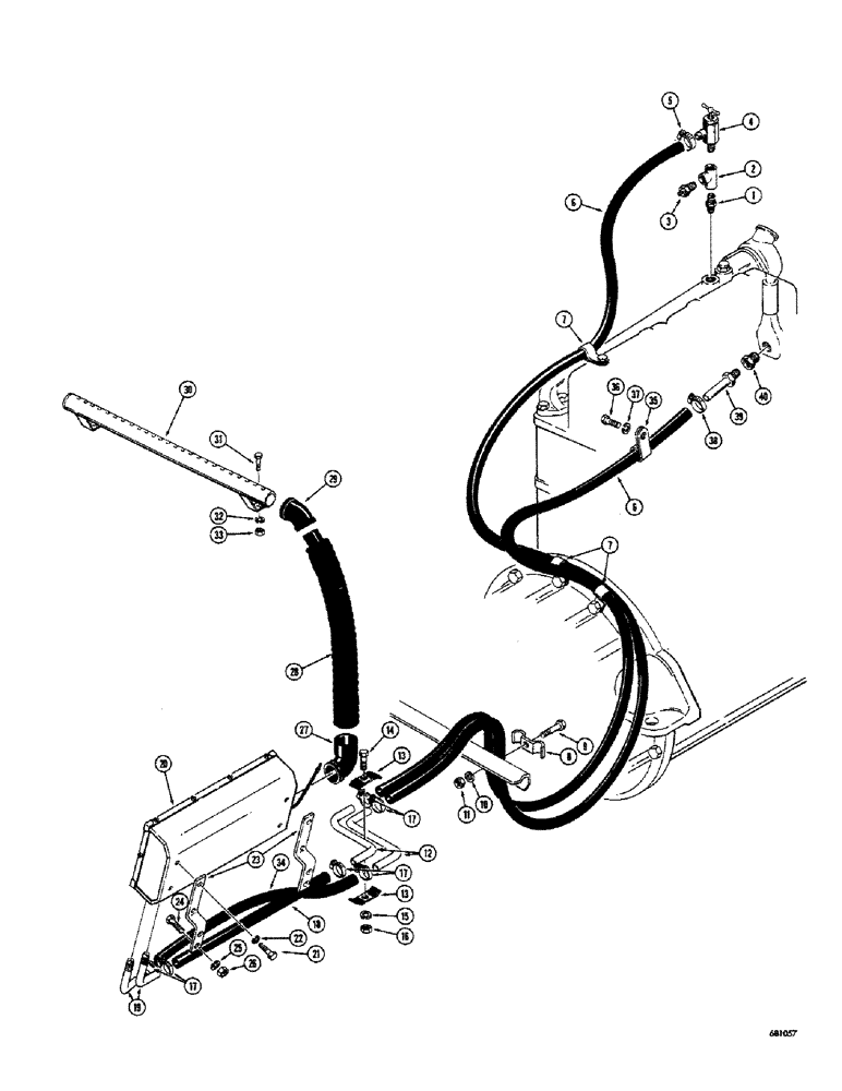 Схема запчастей Case 680CK - (137E) - HEATER AND RELATED PARTS 