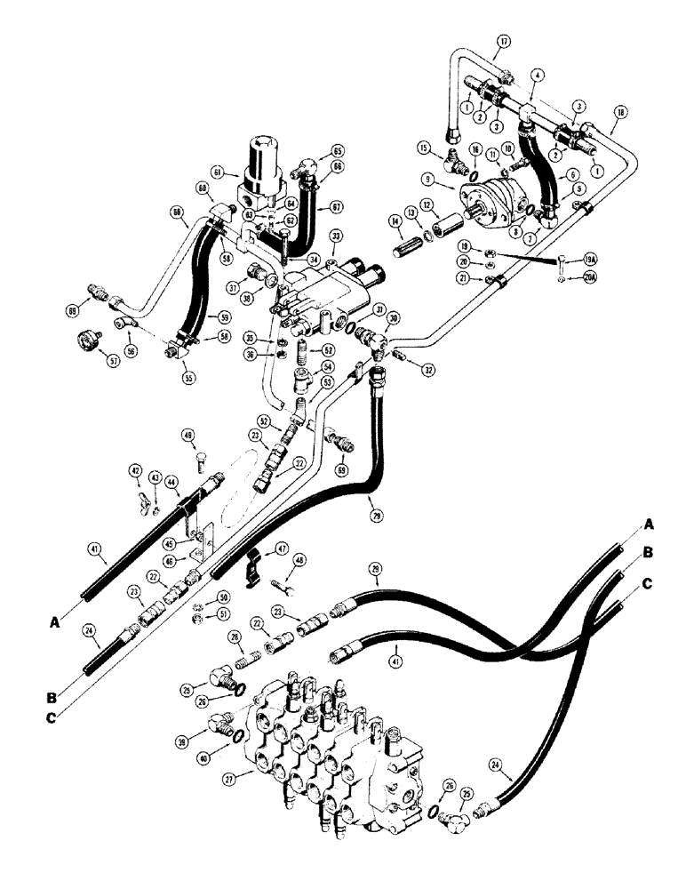 Схема запчастей Case 480CK - (32) - BACKHOE PRIMARY HYDRAULICS (35) - HYDRAULIC SYSTEMS