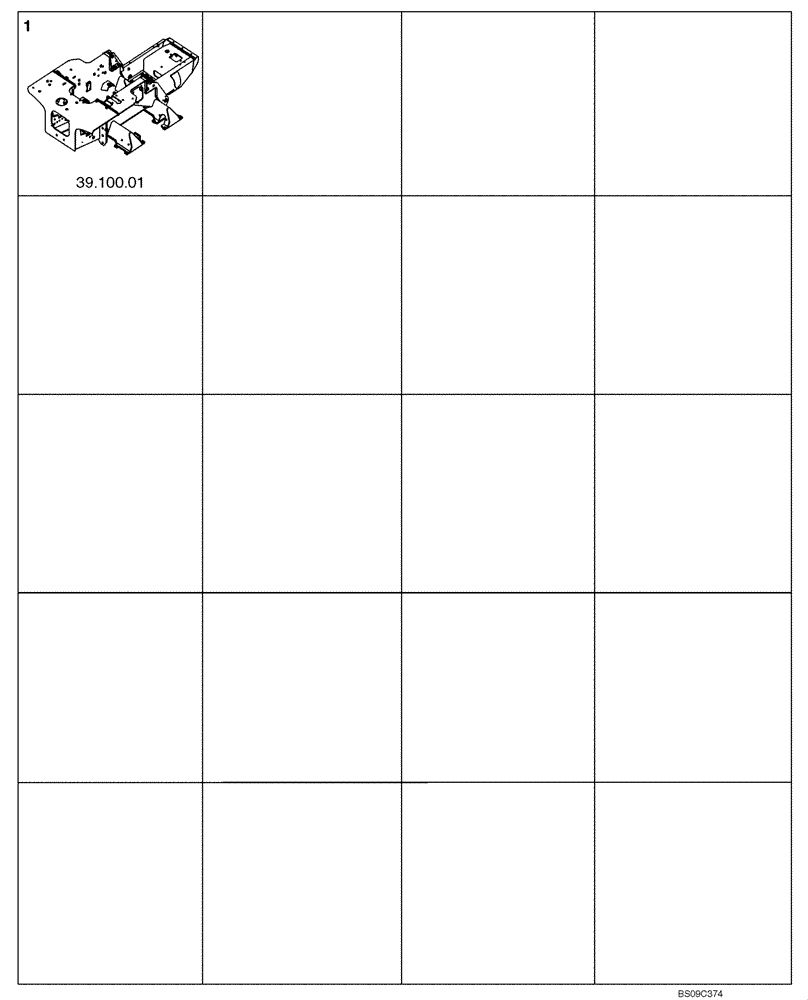 Схема запчастей Case 650L - (39.000.01) - FRAME COMPONENTS - SECTION PICTORIAL (39) - FRAMES AND BALLASTING