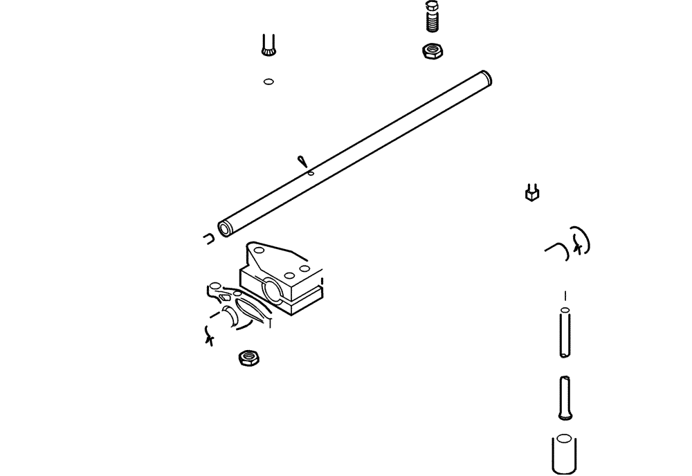 Схема запчастей Case 21D - (95.123[001]) - ROCKER SHAFT ASSY (S/N 561101-UP) No Description