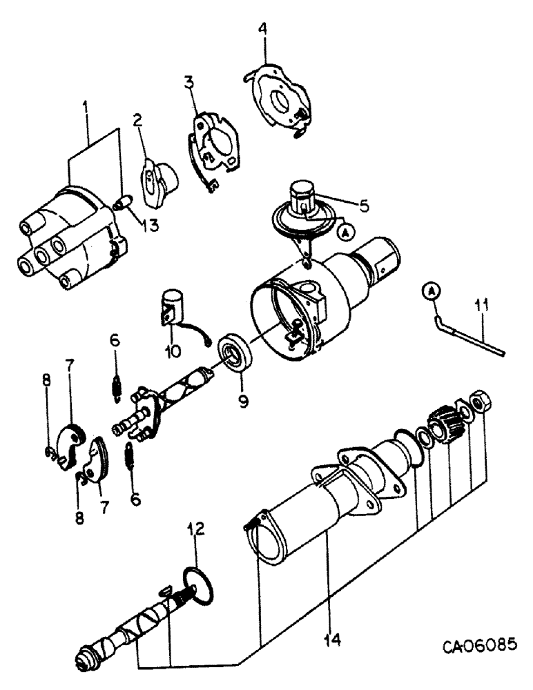 Схема запчастей Case 4150 - (08-07) - ELECTRICAL, DISTRIBUTOR, MAZDA ENGINE (06) - ELECTRICAL