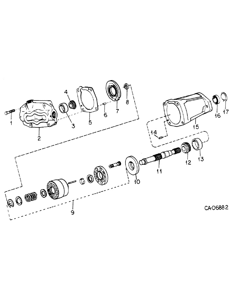 Схема запчастей Case 4150 - (10-24) - HYDRAULICS, HYDROSTATIC MOTOR ASSY, LOADER (07) - HYDRAULICS