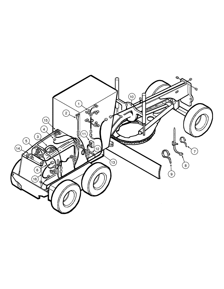 Схема запчастей Case 885 - (04-12[01]) - ELECTRIC SYSTEM - MAIN (04) - ELECTRICAL SYSTEMS