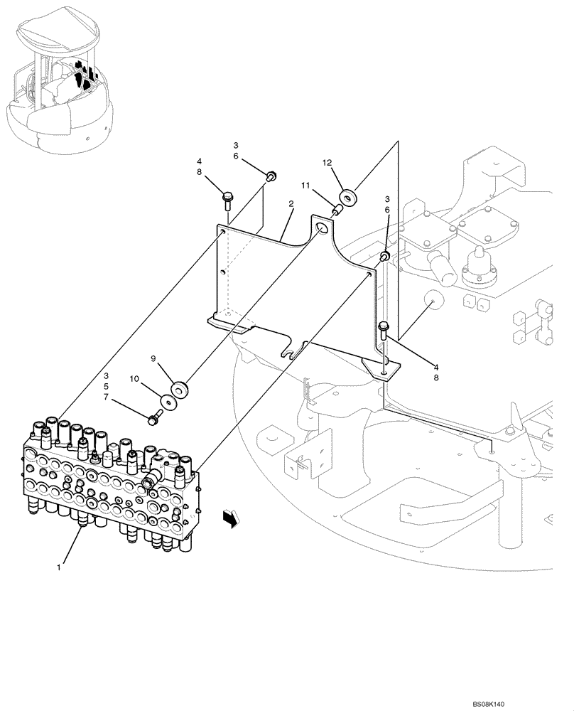 Схема запчастей Case CX50B - (01-025) - VALVE INSTALLATION (PH64H00076F1) (05) - SUPERSTRUCTURE