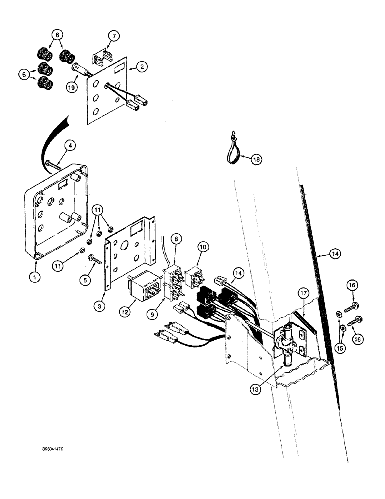 Схема запчастей Case 570LXT - (9-138) - CAB CONTROL PANEL AND WIRING (09) - CHASSIS/ATTACHMENTS