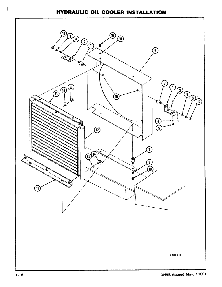 Схема запчастей Case DH5 - (1-16) - HYDRAULIC OIL COOLER INSTALLATION (35) - HYDRAULIC SYSTEMS