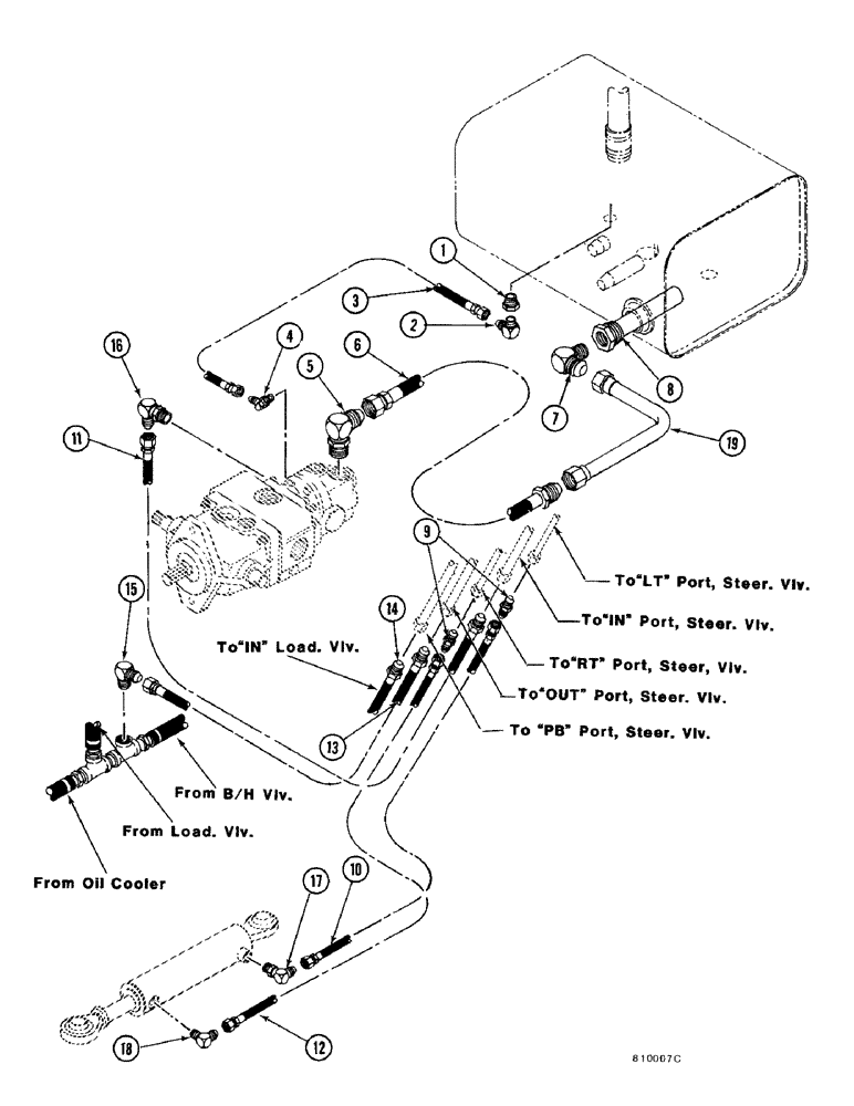 Схема запчастей Case FH4 - (1-42) - STEERING HYDRAULIC SYSTEM (41) - STEERING