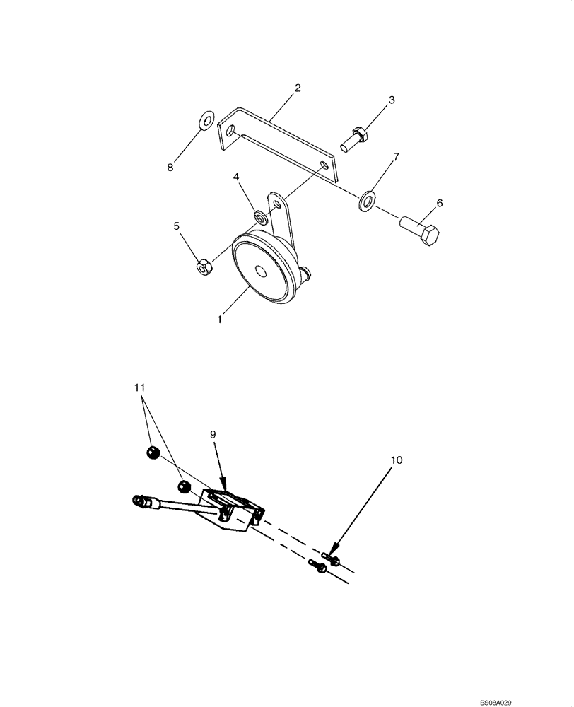 Схема запчастей Case 580M - (04-16) - HORN - ALARM, BACKUP (04) - ELECTRICAL SYSTEMS