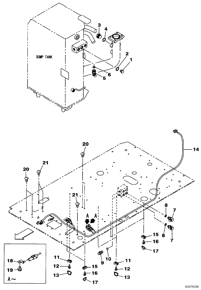 Схема запчастей Case CX130B - (08-66) - PLUG (08) - HYDRAULICS