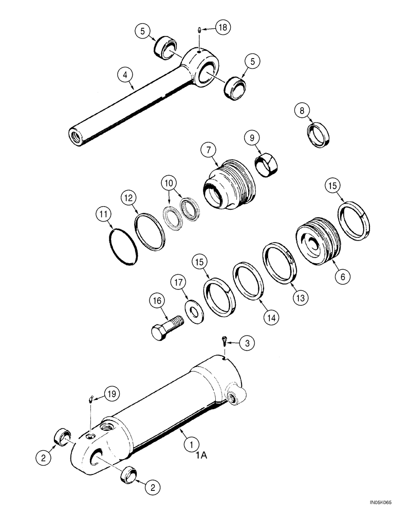 Схема запчастей Case 1150H_IND - (08-15) - CYLINDER ASSY - RIPPER (08) - HYDRAULICS