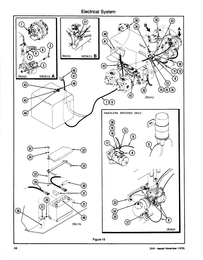 Схема запчастей Case DH5 - (038) - ELECTRICAL SYSTEM (55) - ELECTRICAL SYSTEMS