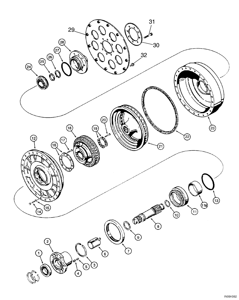 Схема запчастей Case 1150H_IND - (06-02) - TORQUE CONVERTER, (06) - POWER TRAIN