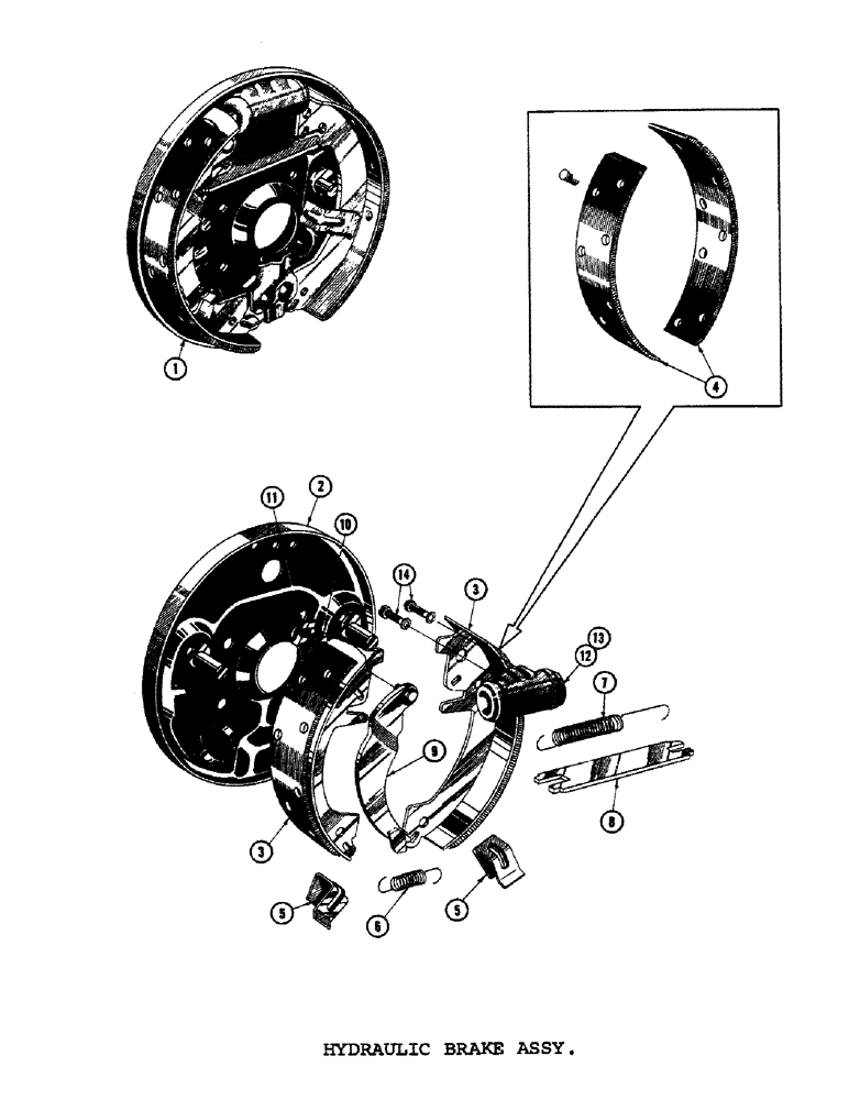 Схема запчастей Case 1000C - (110) - HYDRAULIC BRAKE ASSEMBLY, USED UP TO SERIAL NUMBER 7101201 (04) - UNDERCARRIAGE