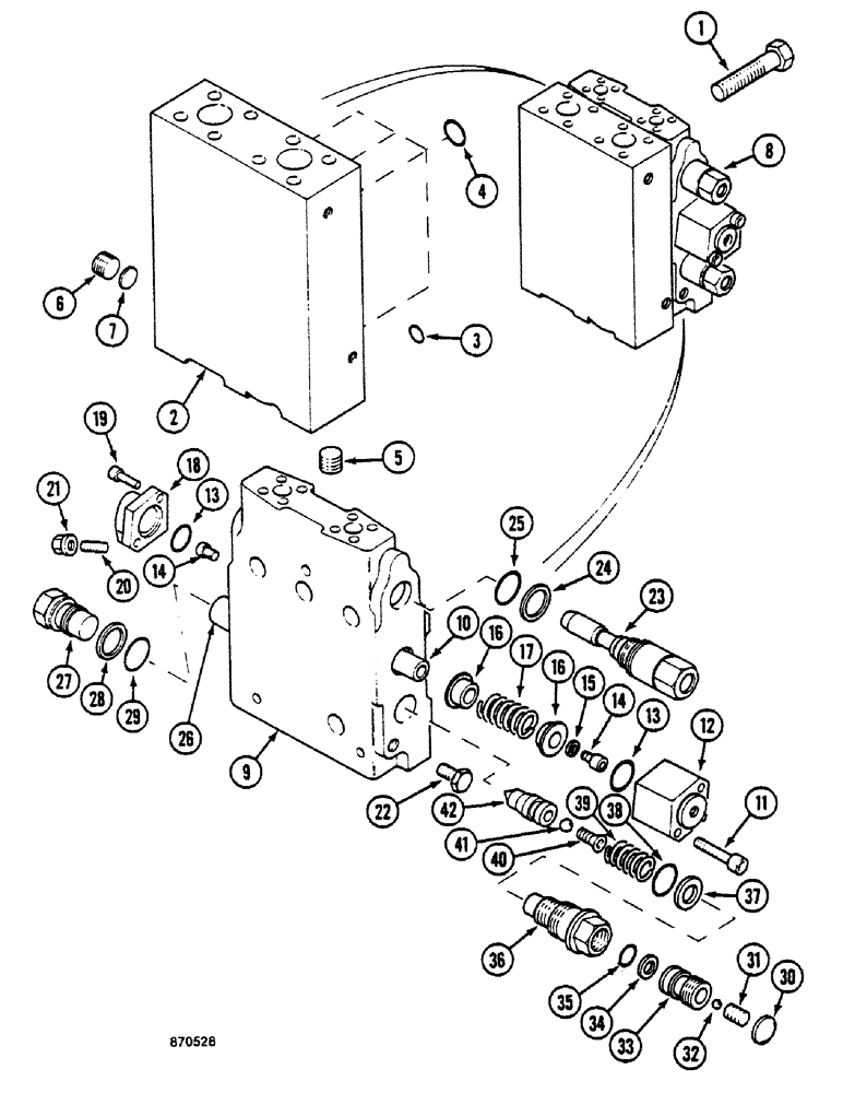 Схема запчастей Case 688 - (32) - CONTROL VALVE 