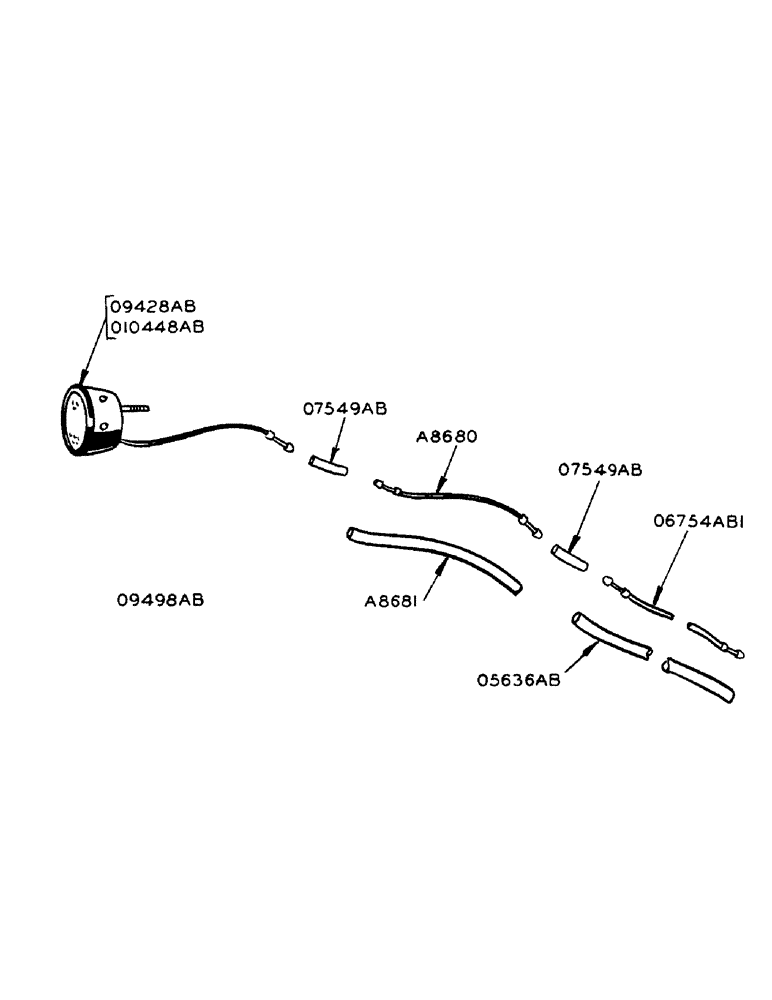 Схема запчастей Case 420 - (066) - TAIL LAMP (55) - ELECTRICAL SYSTEMS