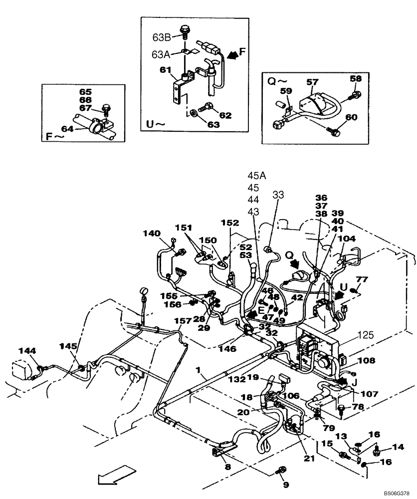 Схема запчастей Case CX210LR - (04-05) - HARNESS, MAIN - CHASSIS, UPPERSTRUCTURE (04) - ELECTRICAL SYSTEMS