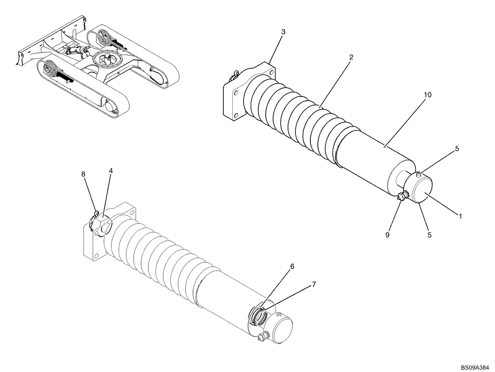 Схема запчастей Case CX50B - (02-007) - IDLER ADJUST ASSY (PY54D00006F1) (04) - UNDERCARRIAGE