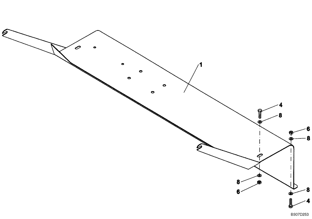 Схема запчастей Case SV212 - (39.100.04) - COVER, BATTERY (39) - FRAMES AND BALLASTING