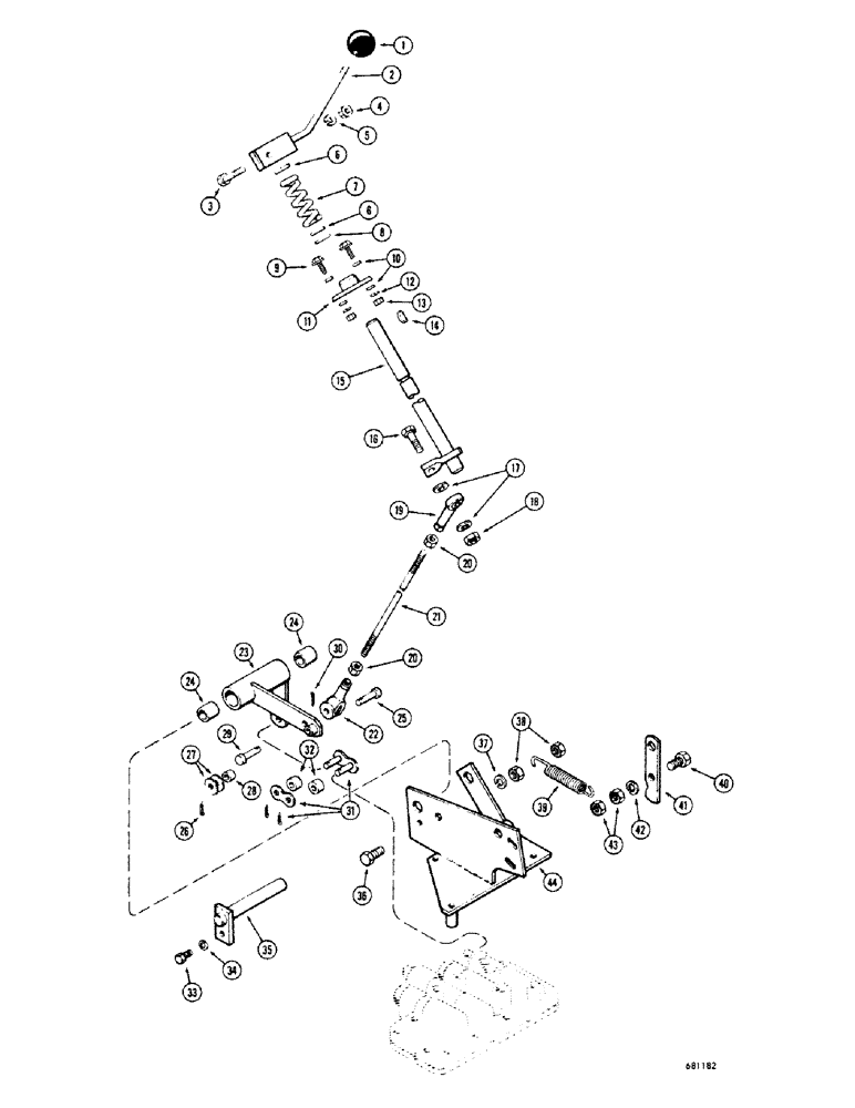 Схема запчастей Case 680CK - (094) - FORWARD AND REVERSE CONTROLS (21) - TRANSMISSION