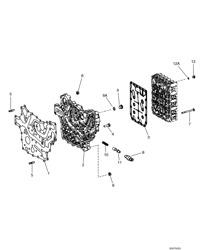 Схема запчастей Case 621E - (06-16) - TRANSMISSION - VALVE PLATES - PRIOR TO P.I.N. N8F203848 (06) - POWER TRAIN