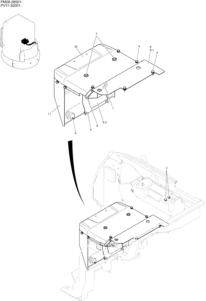 Схема запчастей Case CX27B - (05-005) - HEATER ASSY (WITHOUT HEATER) (50) - CAB CLIMATE CONTROL