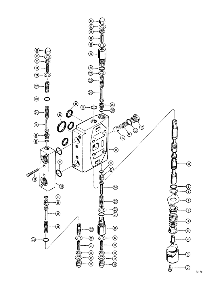 Схема запчастей Case 680CK - (226) - BACKHOE CONTROL VALVE, L33846 SWING SECTION (35) - HYDRAULIC SYSTEMS