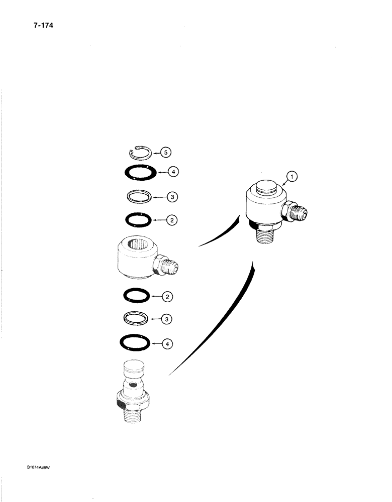 Схема запчастей Case 1080B - (7-174) - S120653 INNER SWIVEL ASSEMBLY - UPPER (07) - BRAKES