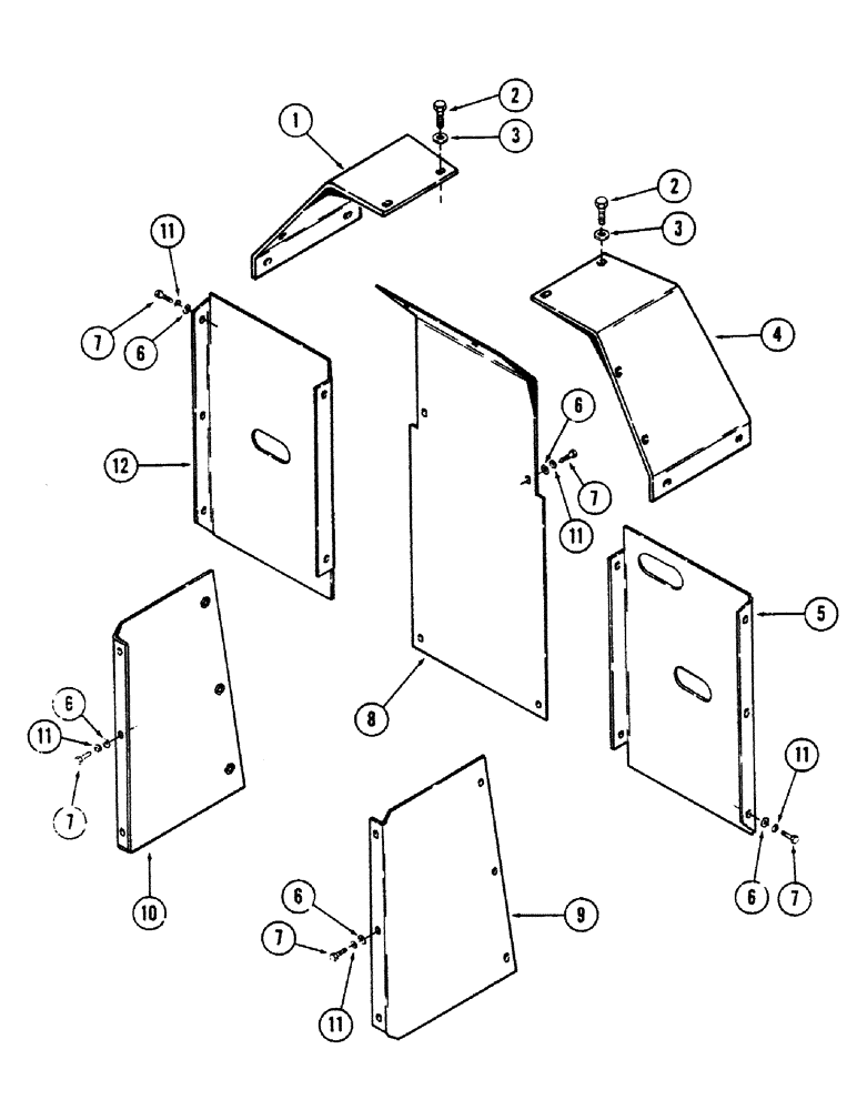 Схема запчастей Case 40BLC - (300) - GUARDS AND ATTACHING PARTS, (USED WITH ROTARY CUTTER) (18) - ATTACHMENT ACCESSORIES