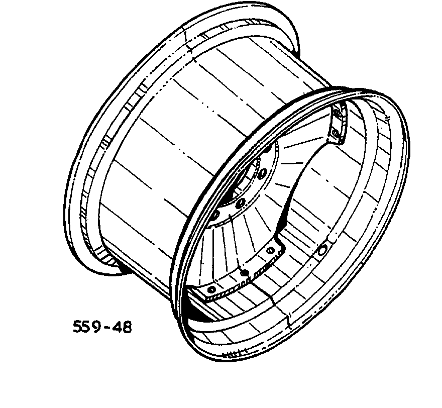 Схема запчастей Case 3400 - (153) - REAR WHEELS (44) - WHEELS