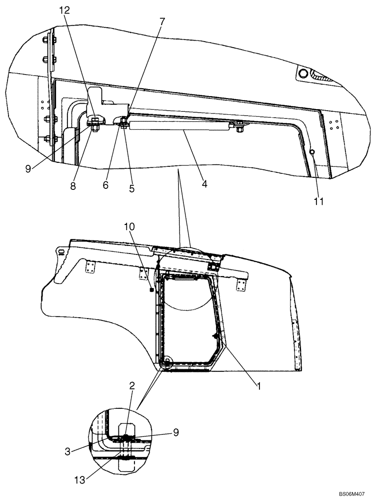 Схема запчастей Case 921E - (09-20) - HOOD - COVER DOOR (09) - CHASSIS