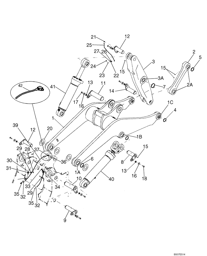 Схема запчастей Case 921E - (09-05) - FRAME - LOADER LIFT (Z BAR LOADER) (09) - CHASSIS