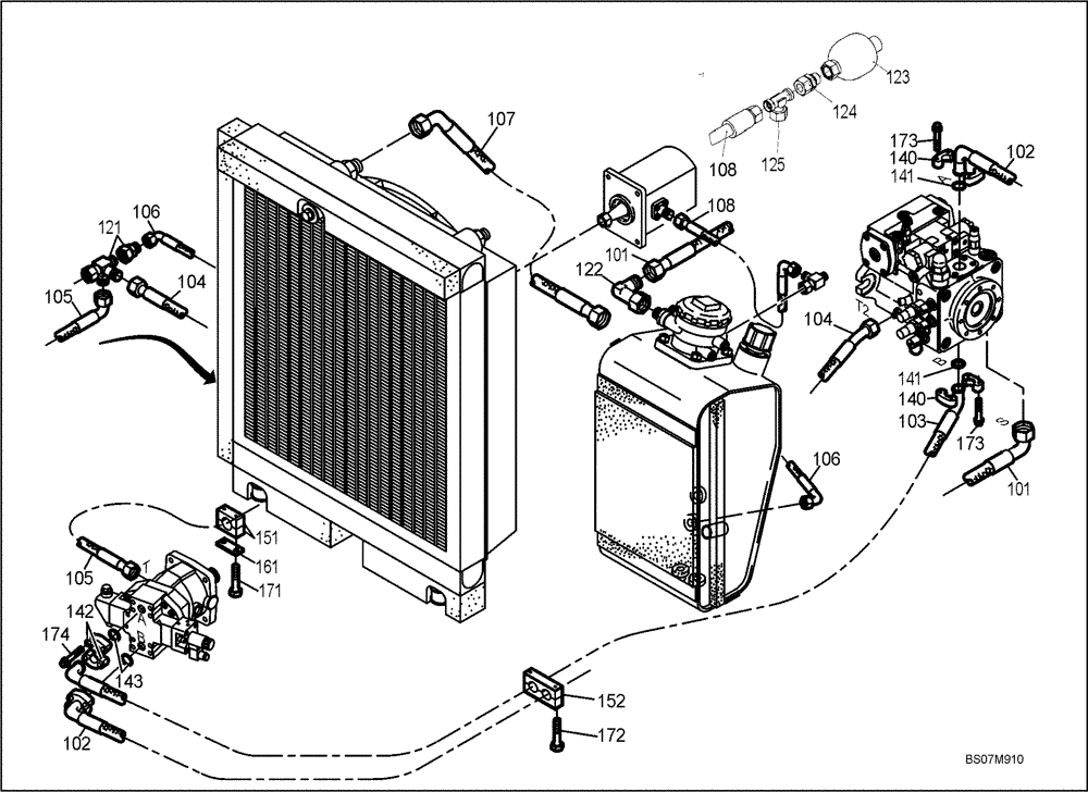 Схема запчастей Case 221E - (20.100[2988106001]) - HYDRAULIC SYSTEM DRIVING (35) - HYDRAULIC SYSTEMS