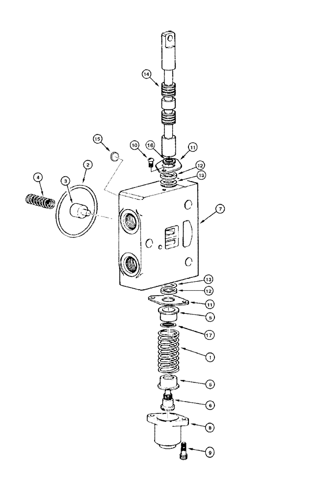 Схема запчастей Case 865 DHP - (8-090) - DISTRIBUTOR - FRONT AXLE TILT (08) - HYDRAULICS