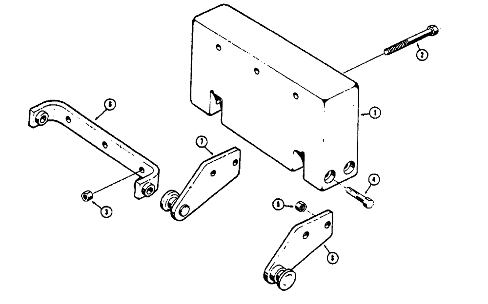 Схема запчастей Case 450 - (276) - REAR MOUNTED COUNTERWEIGHTS, BACKHOE MODELS ONLY, WINCH (05) - UPPERSTRUCTURE CHASSIS