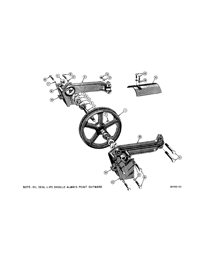 Схема запчастей Case 420C - (132) - IDLER WHEEL (04) - UNDERCARRIAGE