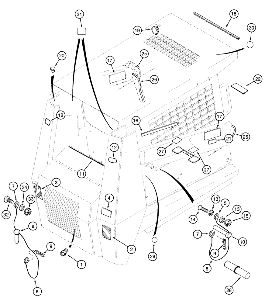 Схема запчастей Case 1825 - (9-28) - SPECIAL PARTS FOR GERMANY (TBG APPROVED) (09) - CHASSIS/ATTACHMENTS