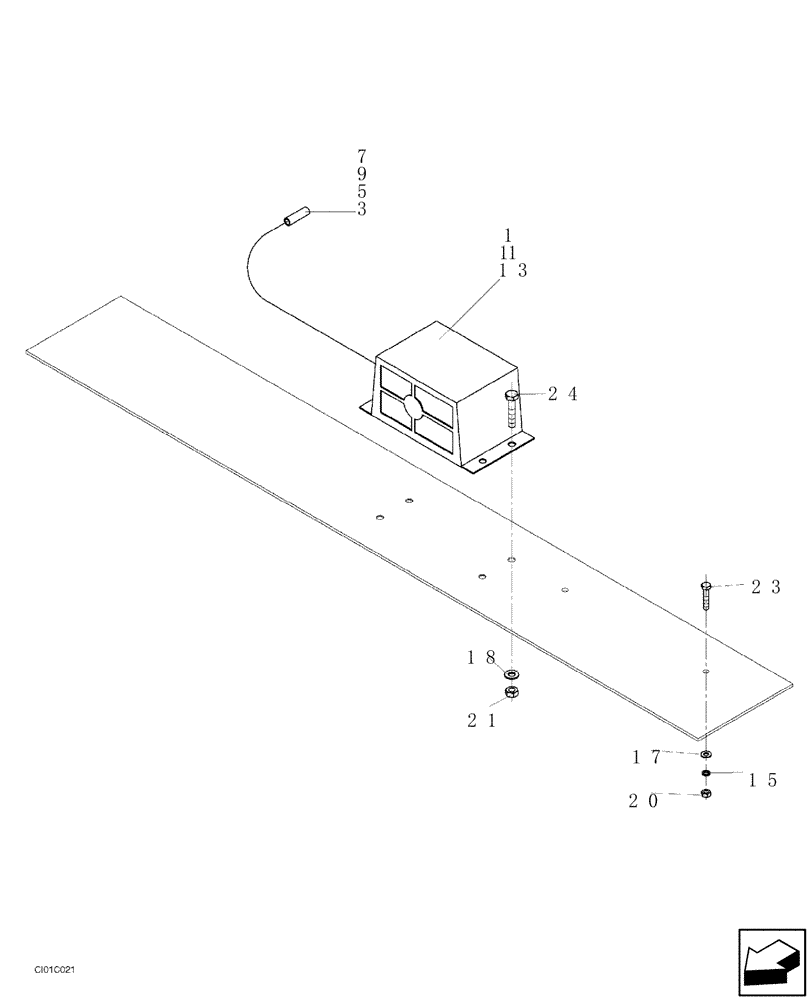 Схема запчастей Case SV210 - (04-005-00[01]) - HORN (04) - ELECTRICAL SYSTEMS