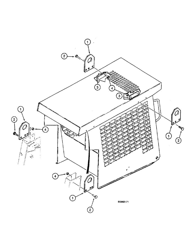 Схема запчастей Case 1825B - (9-26) - LIFT BRACKETS (09) - CHASSIS/ATTACHMENTS