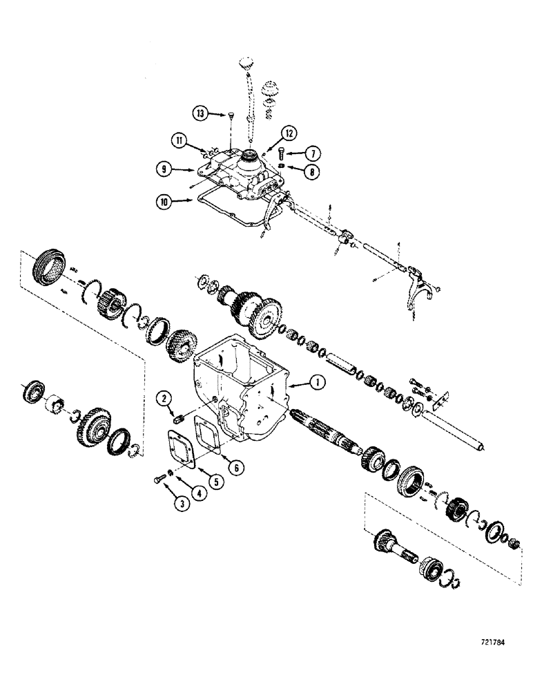 Схема запчастей Case 680CK - (078) - TRANSMISSION, CASE AND COVERS (21) - TRANSMISSION